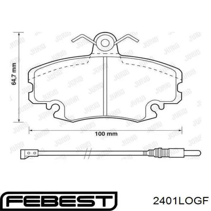 Купить 2401LOGF Febest Колодки тормозные