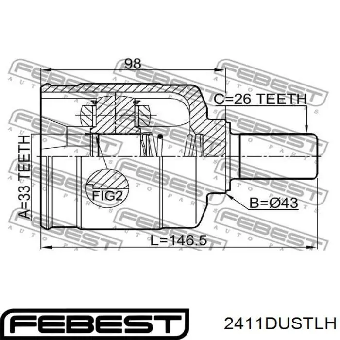 391013871R Renault (RVI) Граната внутренняя передняя левая