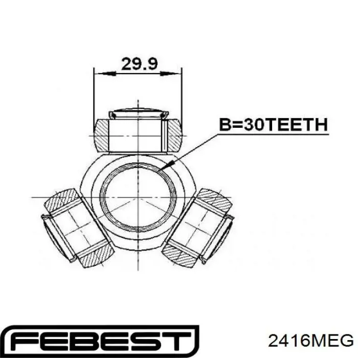 Тришип 2416MEG Febest
