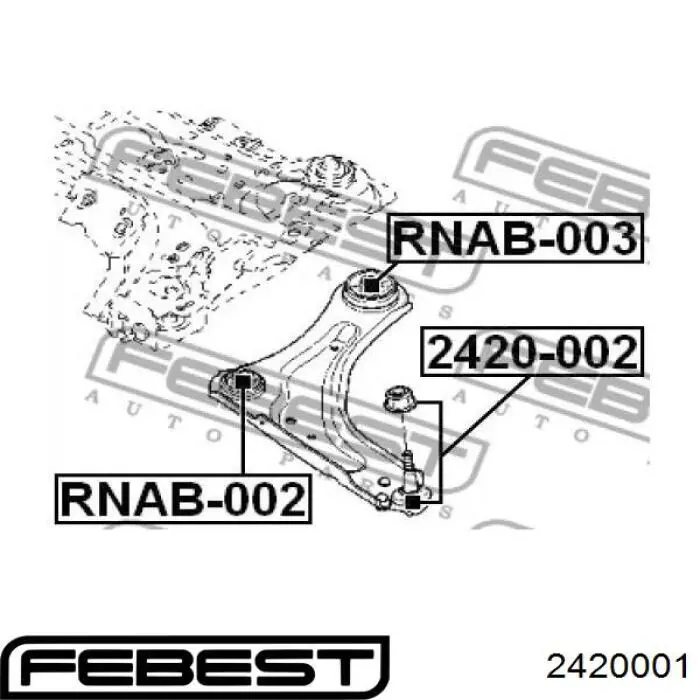 Нижняя шаровая опора 2420001 Febest