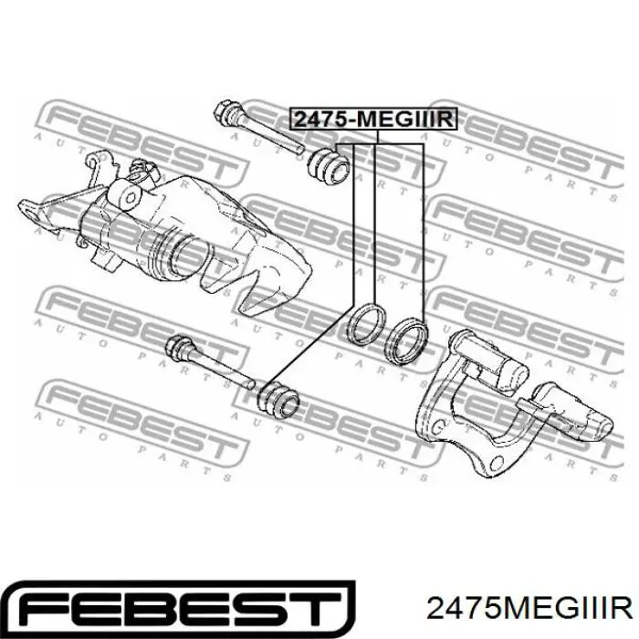 Ремкомплект суппорта 2475MEGIIIR Febest