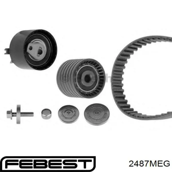 2487MEG Febest Ролик натяжителя ремня ГРМ