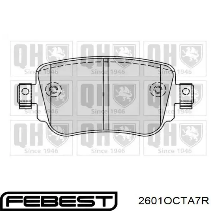 Купить 2601OCTA7R Febest Колодки тормозные задние, дисковые