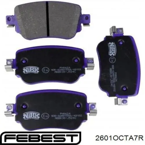 2601OCTA7R Febest Колодки тормозные дисковые комплект