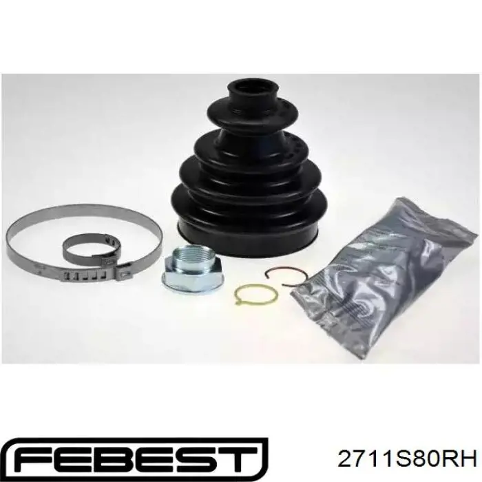 Купить 2711S80RH Febest Шарнир угловых скоростей передний правый