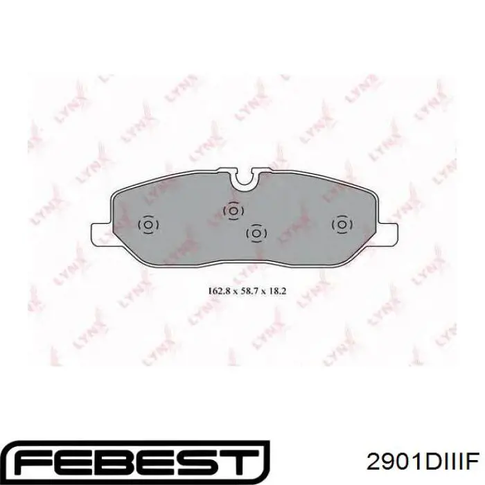 Купить 2901DIIIF Febest Колодки тормозные