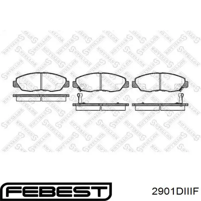 Передние тормозные колодки 2901DIIIF Febest