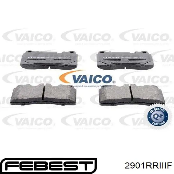 2901RRIIIF Febest Колодки передние