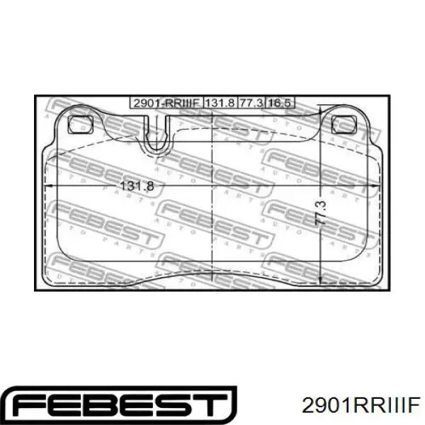 Передние тормозные колодки 2901RRIIIF Febest