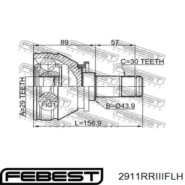 Шарнир угловых скоростей передний левый Stellox 1501943SX цена, от 49.12 USD