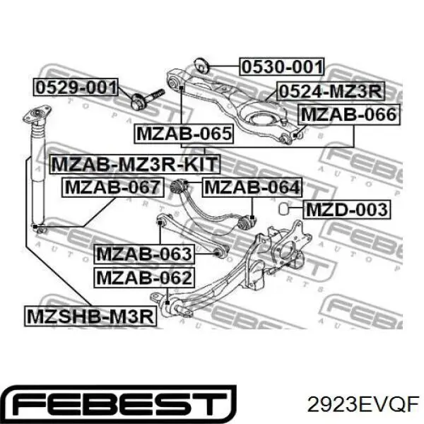 Стойка переднего стабилизатора 2923EVQF Febest