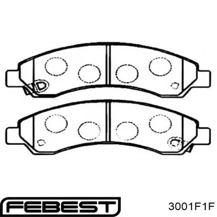 Купить 3001F1F Febest Колодки тормозные