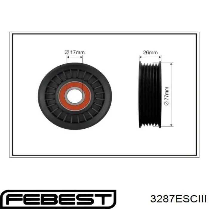 Купить 3287ESCIII Febest Натяжитель приводного ремня