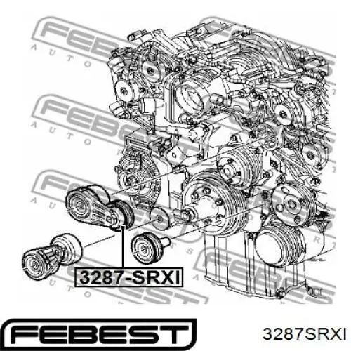 Купить 3287SRXI Febest Натяжной ролик