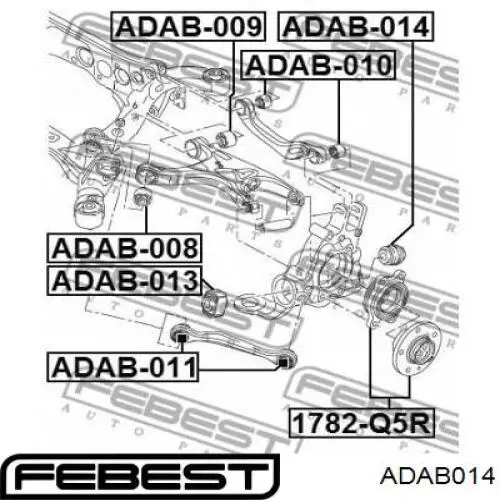 Сайлентблок задней подвески Febest ADAB014