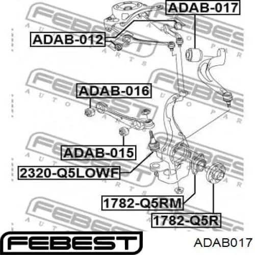 Сайлентблок переднего рычага ADAB017 Febest