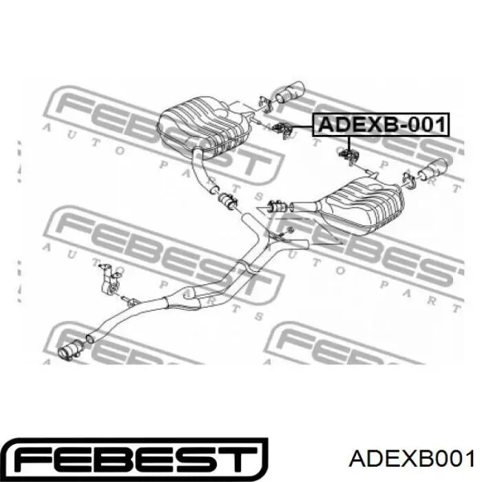 Подушка крепления глушителя Febest ADEXB001