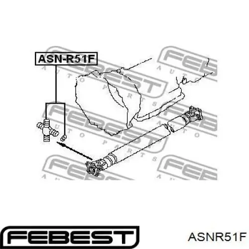 Купить ASNR51F Febest Крестовина карданного вала переднего