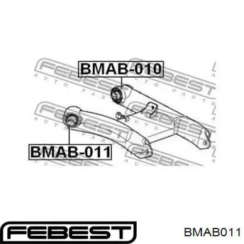 Купить BMAB011 Febest Сайлентблок заднего нижнего рычага