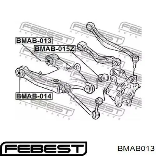 Сайлентблок заднего нижнего рычага BMAB013 Febest