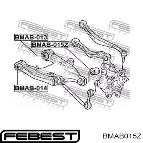 Сайлентблок задней подвески Febest BMAB015Z