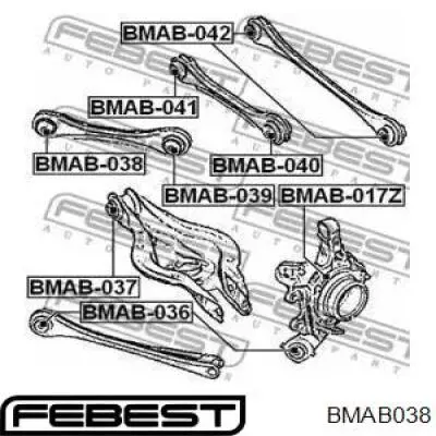 BMAB038 Febest bloco silencioso da barra panhard (de suspensão traseira)