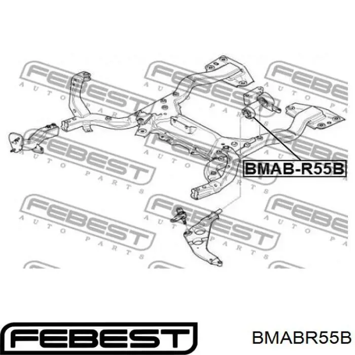 Купить BMABR55B Febest Сайлентблок нижний передней подвески