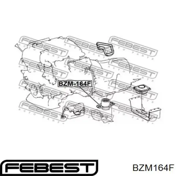 Купить BZM164F Febest Подвеска двигателя (силового агрегата)