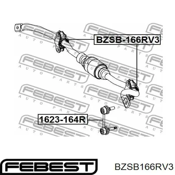Купить BZSB166RV3 Febest Втулка заднего стабилизатора