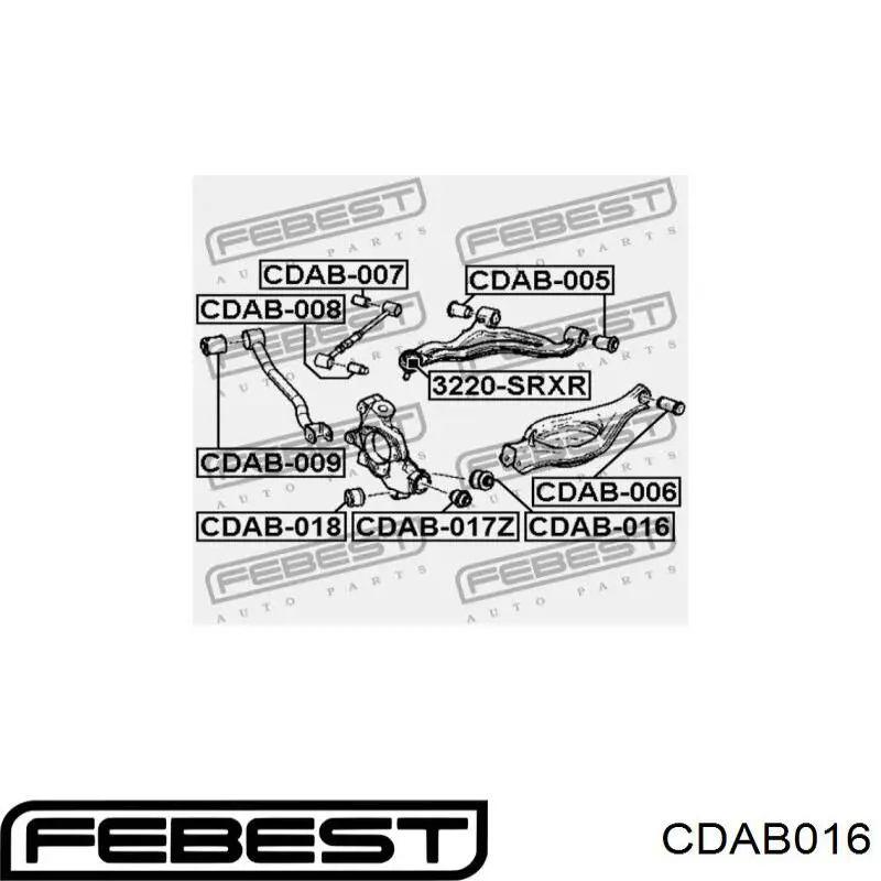 Сайлентблок заднего нижнего рычага CDAB016 Febest