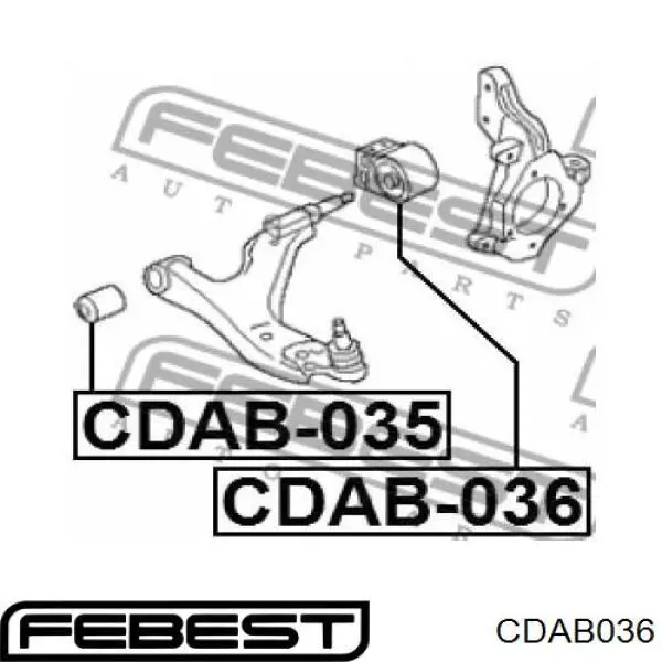 Silentblock de suspensión delantero inferior CDAB036 Febest