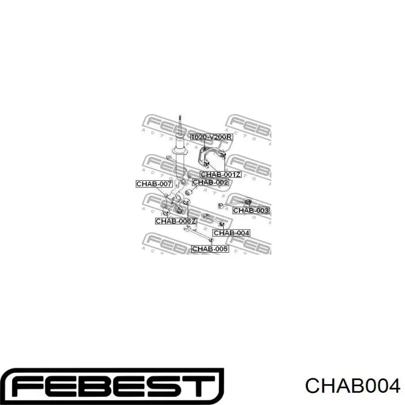 Сайлентблок тяги поперечной (задней подвески) CHAB004 Febest