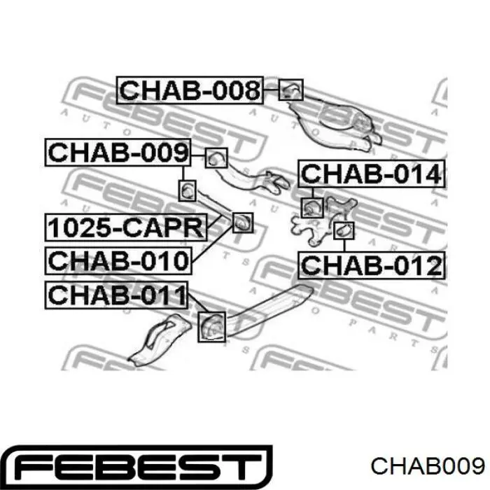 Купить CHAB009 Febest Сайлентблок верхнего рычага