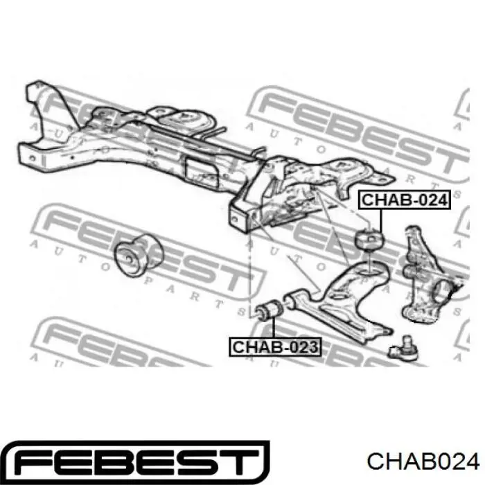 Сайлентблок переднего рычага CHAB024 Febest