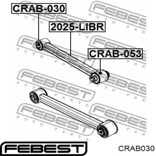 Сайлентблок заднего продольного верхнего рычага CRAB030 Febest