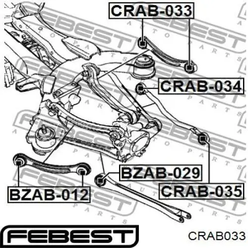 Сайлентблок заднего верхнего рычага CRAB033 Febest