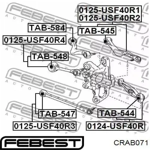 Купить CRAB071 Febest Сайлентблок нижний передней подвески
