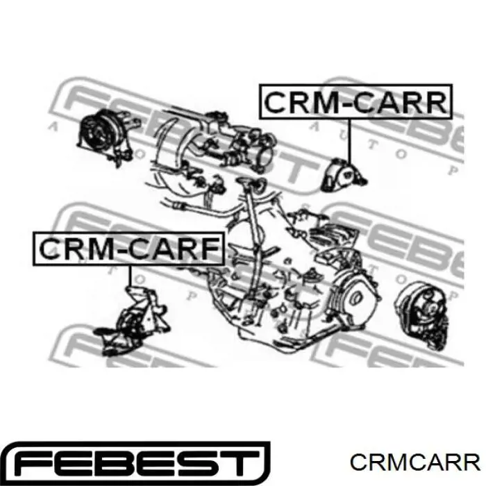Левая подушка двигателя CRMCARR Febest