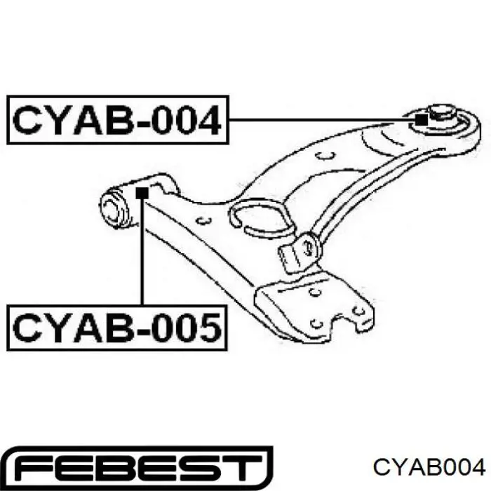 Купить CYAB004 Febest Сайлентблок нижний передней подвески