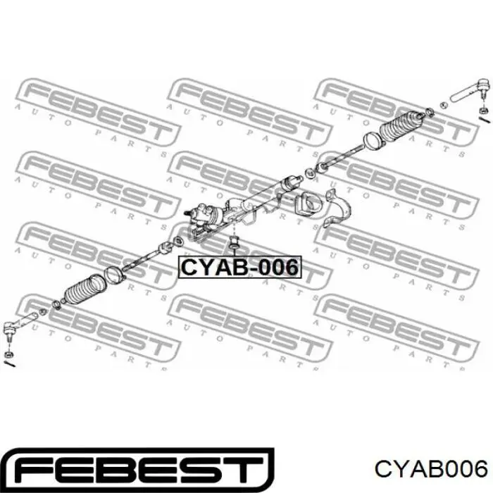 Сайлентблок крепления рулевой рейки CR0607 Polycraft