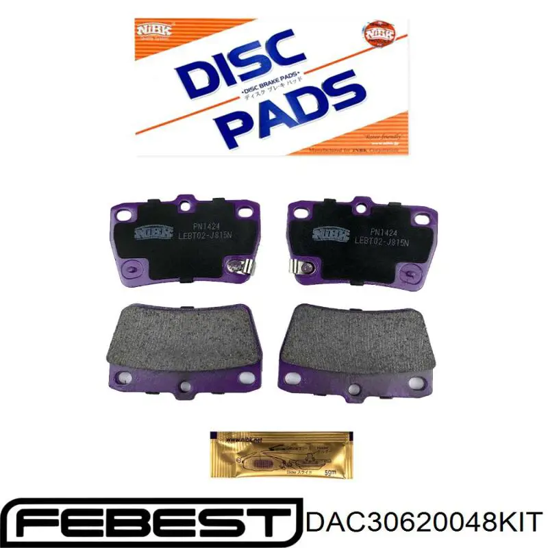 DAC30620048KIT Febest Подшипник ступицы задней