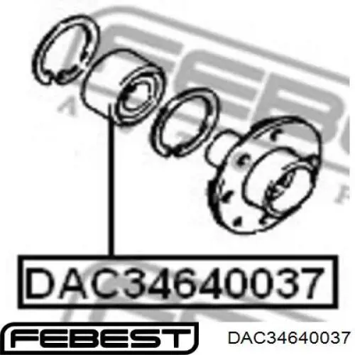 Купить DAC34640037 Febest Подшипник передней ступицы