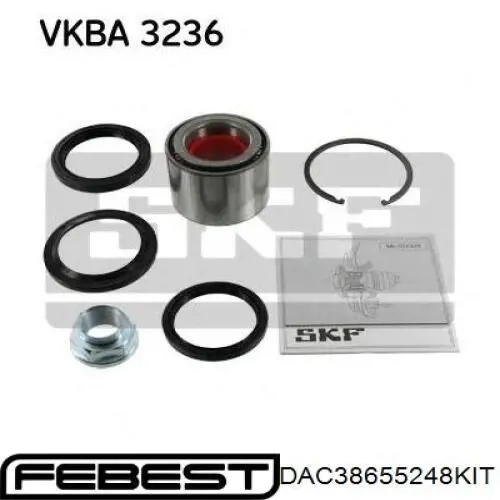DAC38655248KIT Febest Сальник задней ступицы, внешний