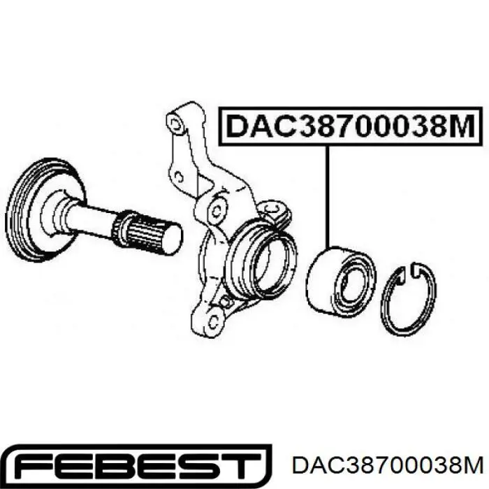 Купить DAC38700038M Febest Подшипник передней ступицы