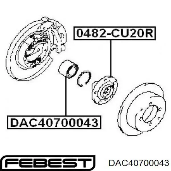 MB663547 Chrysler Подшипник ступицы задней