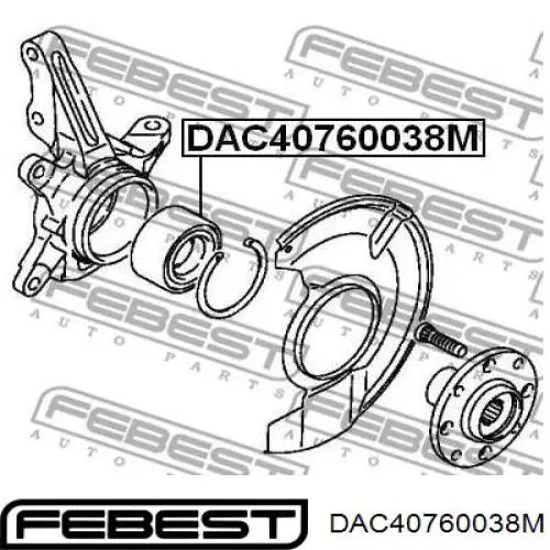 Купить DAC40760038M Febest Подшипник передней ступицы