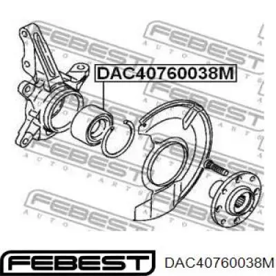 Подшипник ступицы DAC40760038M Febest