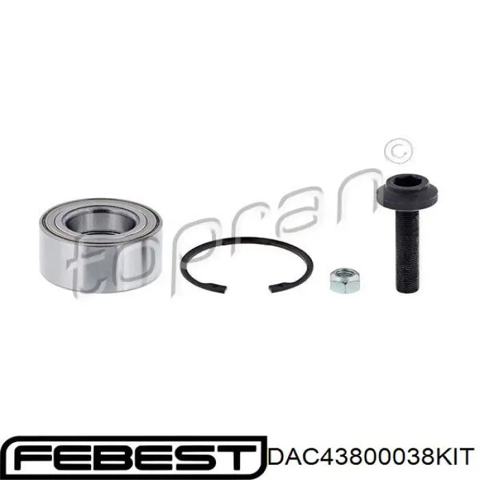 Подшипник ступицы DAC43800038KIT Febest