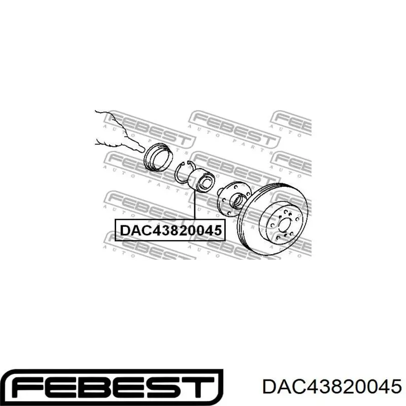 Cojinete de rueda delantero DAC43820045 Febest