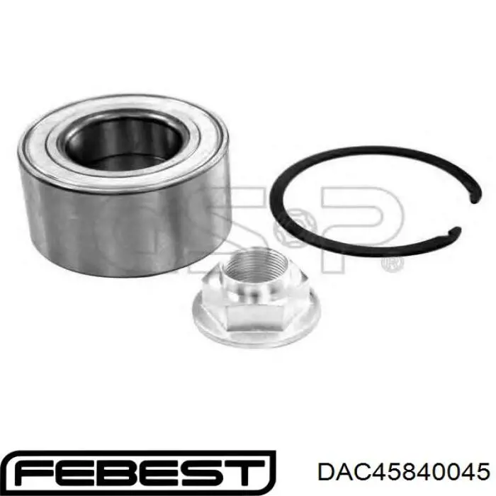 Ступичный подшипник передний Febest DAC45840045